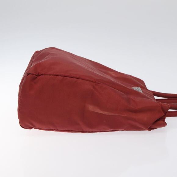 PRADA Hand Bag Nylon Red Silver - Picture 4 of 9